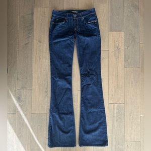 Charles Porter Long Lean Boot Cut Low Rise Dark Wash Crisp Jeans 26 (36 inseam)